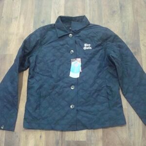RICE OWLS WOMENS JACKET COAT SIZE MEDIUM VINTAGE 00S Y2K G1